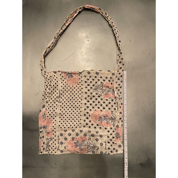 Free People Handbags - Free People Shoulder Bag Floral All Shopping Beach Tote Cotton Gaze Reusable